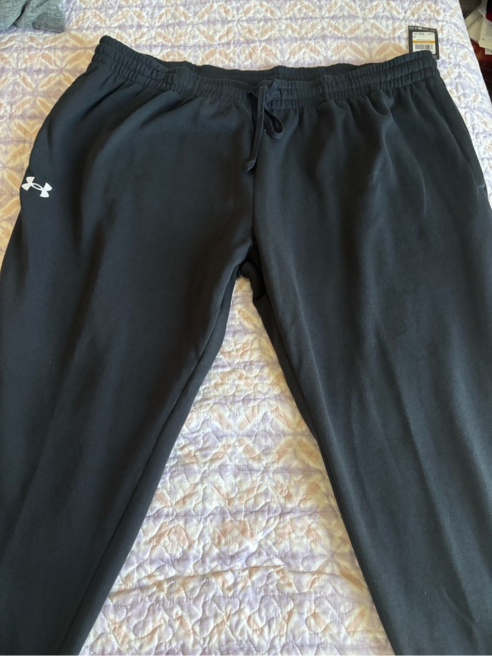 Under Armour Black Kids' Jogger Sweatpants with White Logo